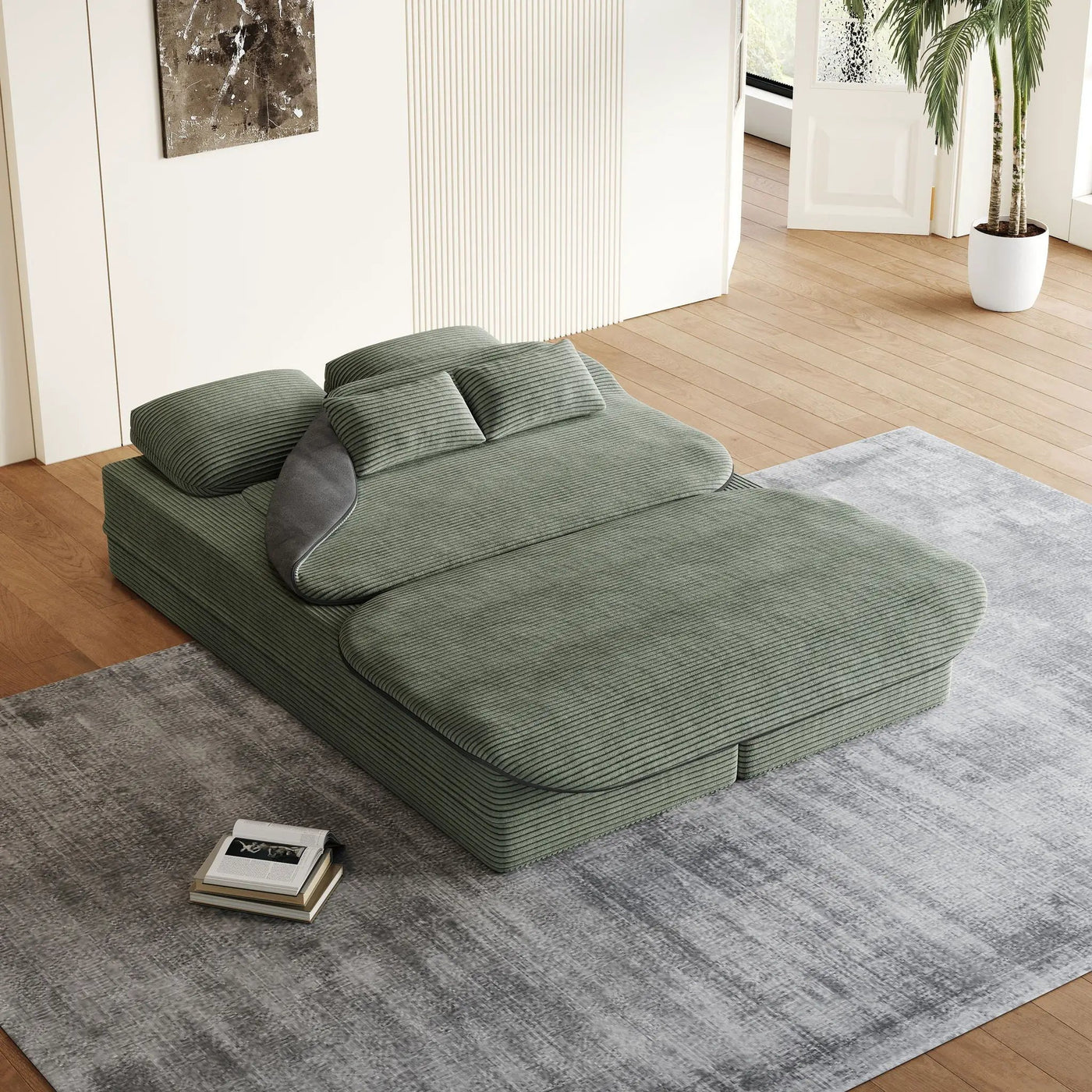 2 In 1 Foldable Sofa Bed With Multi Functional Blanket by HouseOfZazla