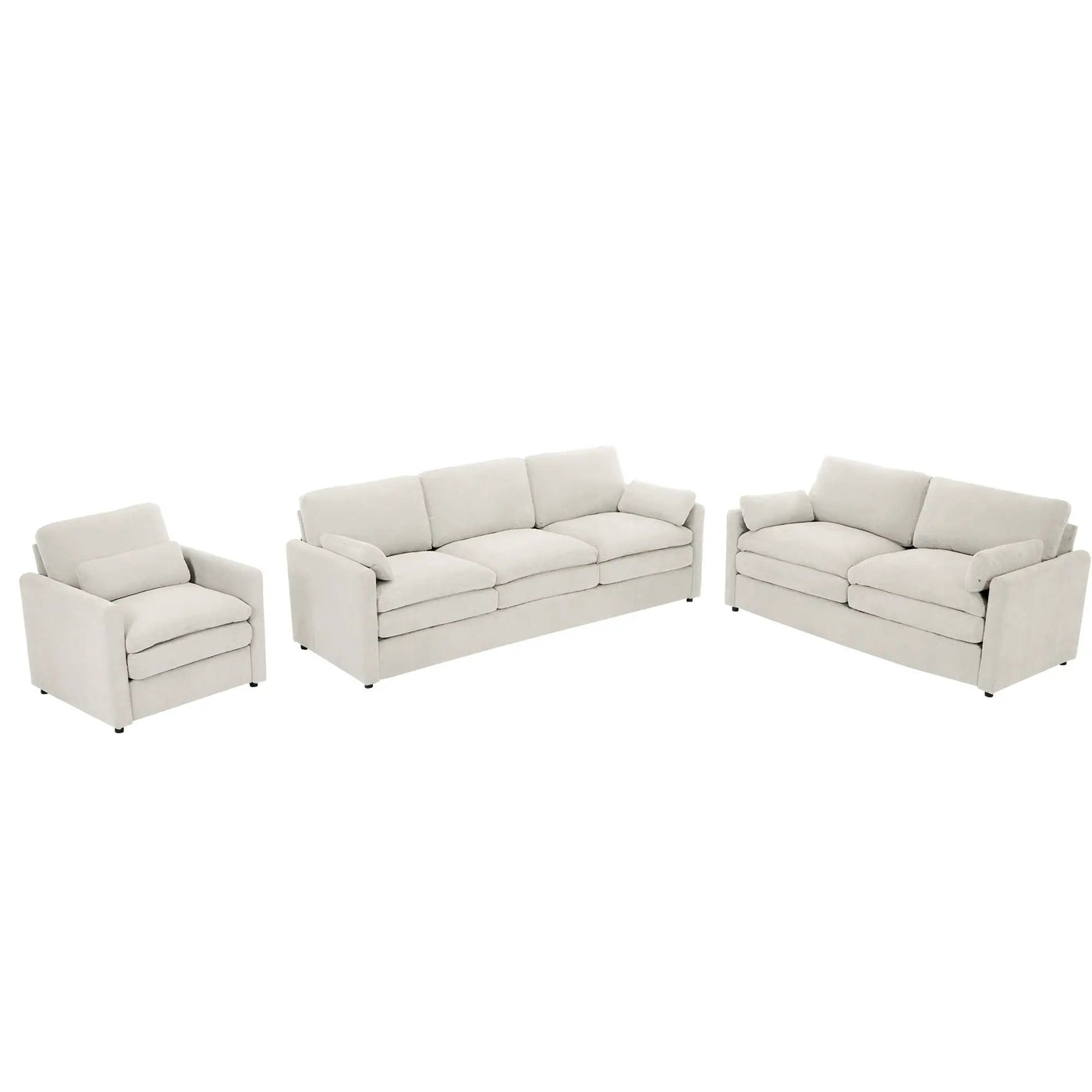 Cozy Upholstered Sofa Set For Living Room by HouseOfZazla