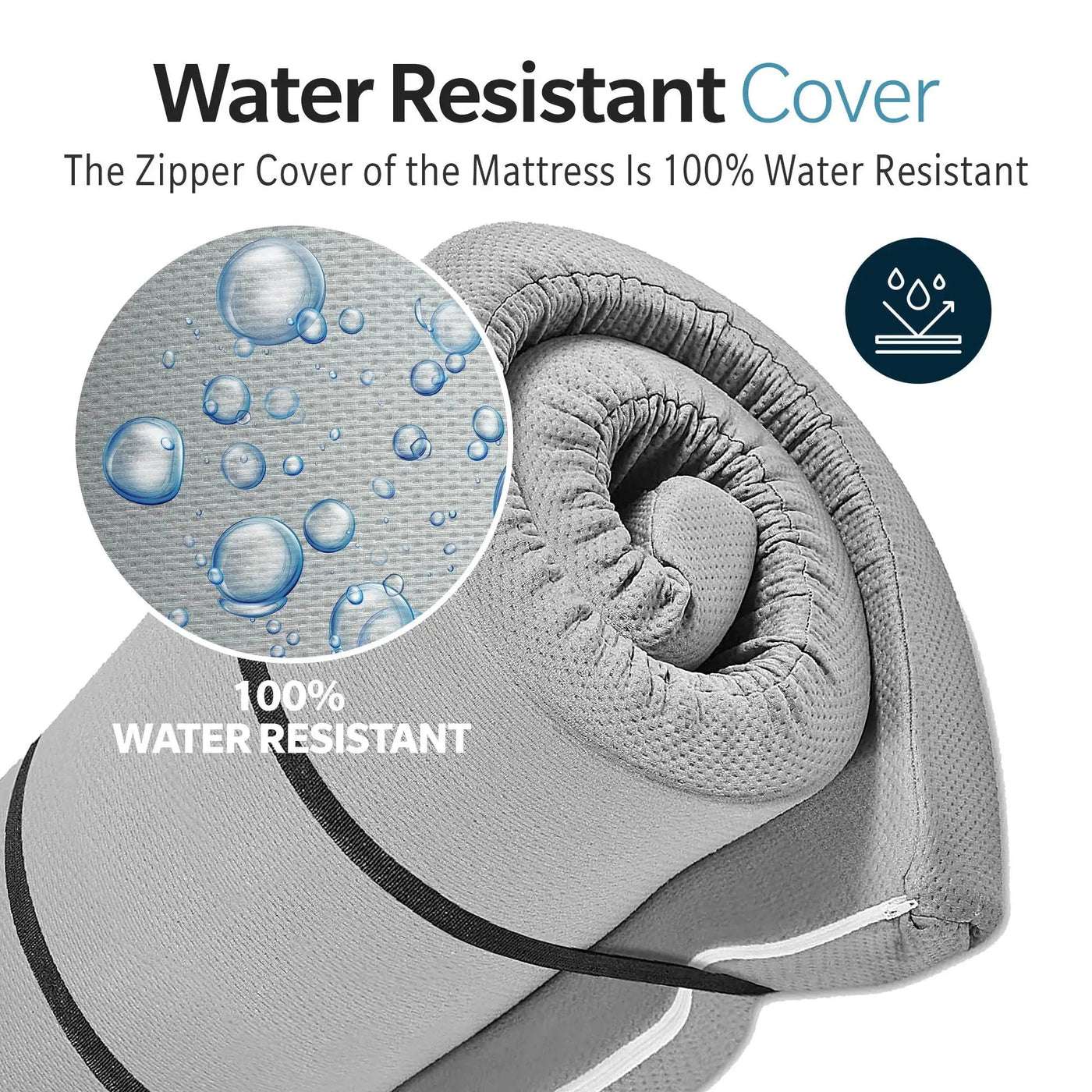 Memory Foam Camping Mattress, Foldable, Portable Comfort With Water Resistant Cover by HouseOfZazla