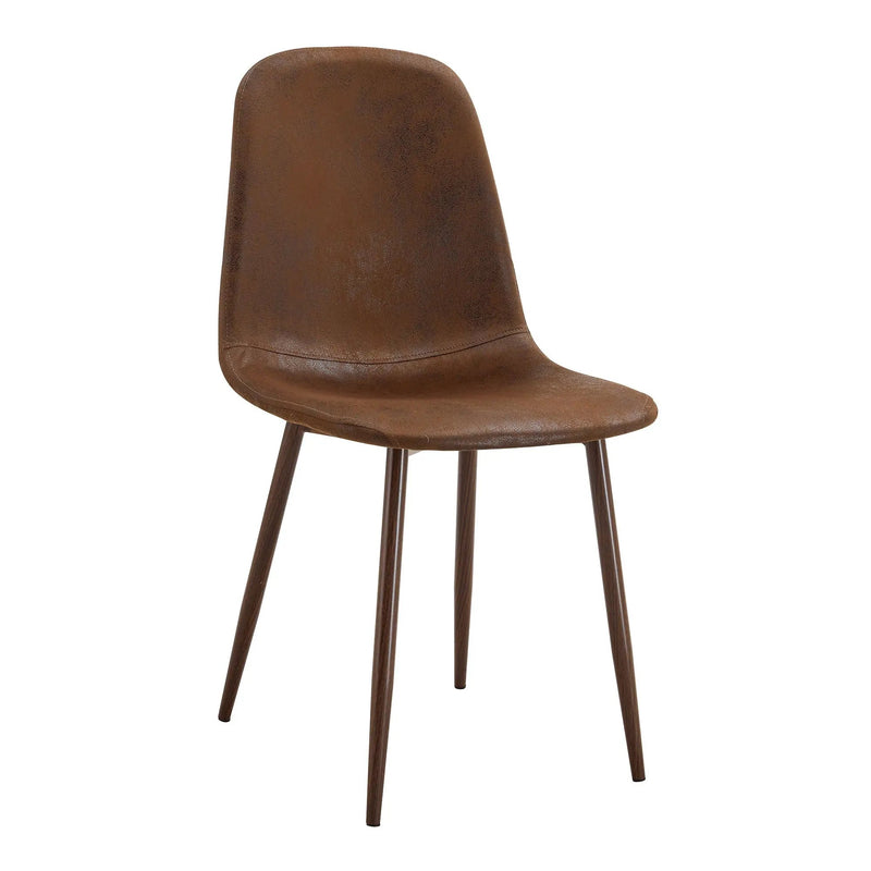 (Set of 4) Backrest AndTransfer Legs Chairs Adding A Touch Of Elegance To Minimalist And Scandinavian Style Homes - Walnut by HouseOfZazla