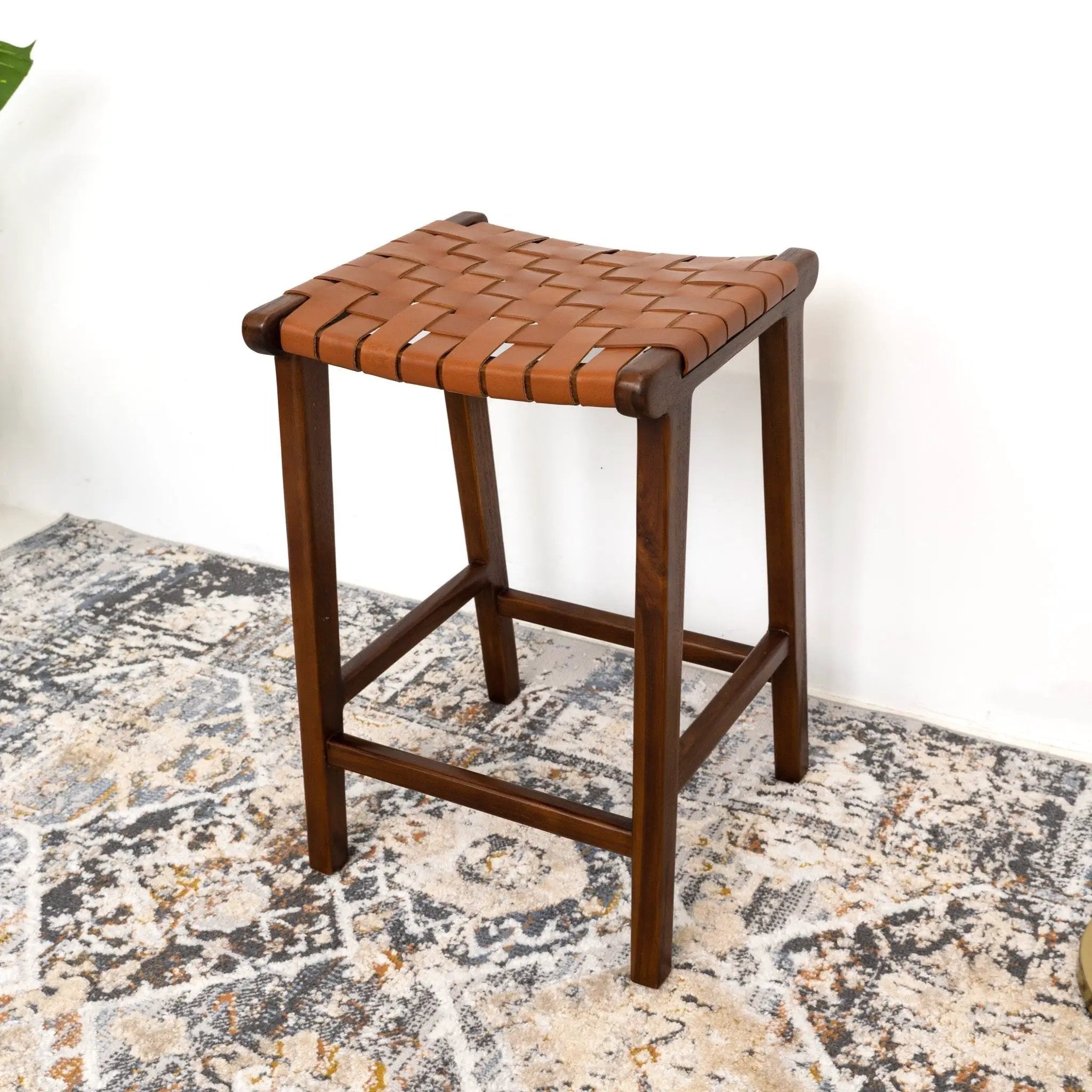 James - Mid-Century Modern Genuine Counter Stool by HouseOfZazla