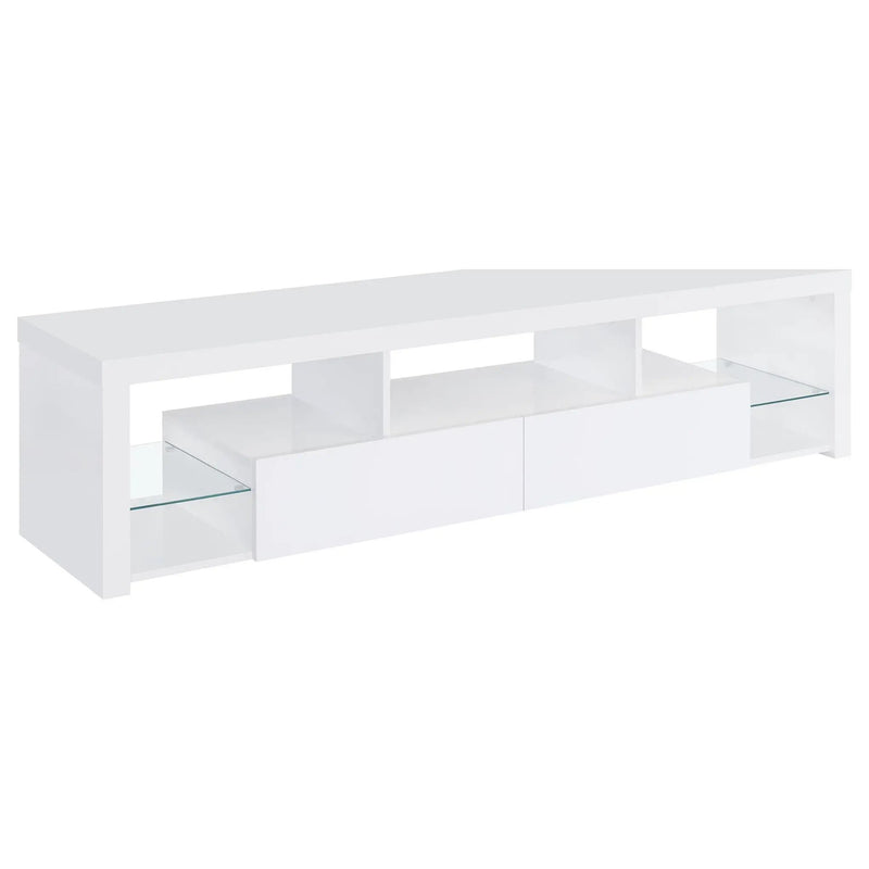 Jude 3-piece 71-inch TV Entertainment Center White High Gloss by Unique Piece Furniture