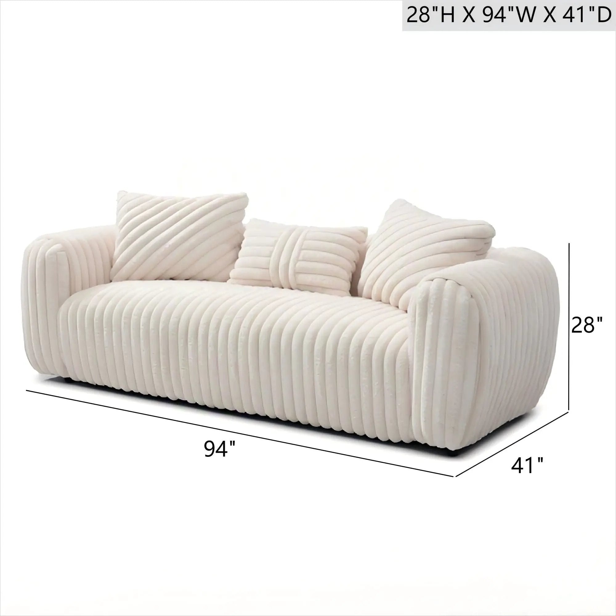 Cancun - Sofa - White by HouseOfZazla