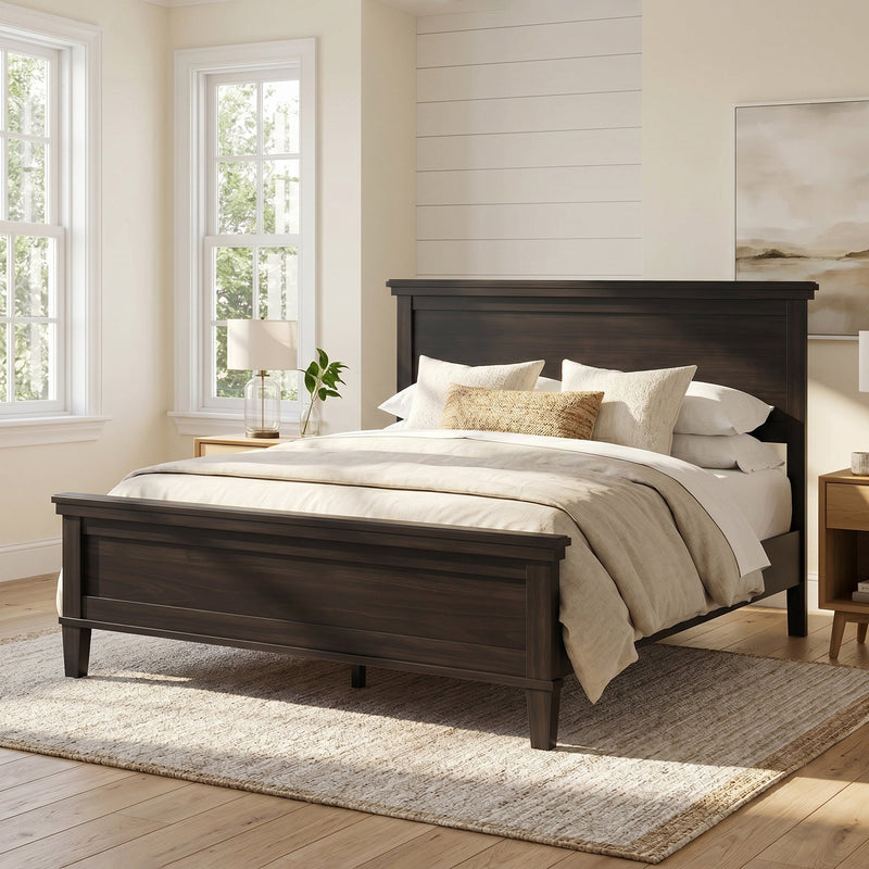 Mid-Century Modern Wood Platform Bed by HouseOfZazla