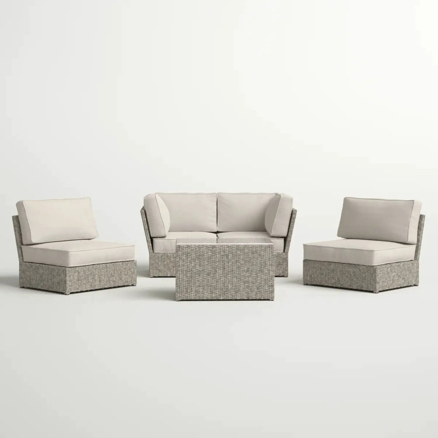 Stylish Modular Wicker Patio Seating Group by Unique Piece Furniture