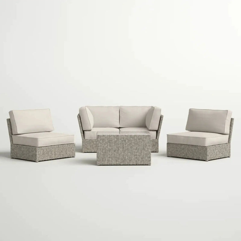 Stylish Modular Wicker Patio Seating Group by HouseOfZazla