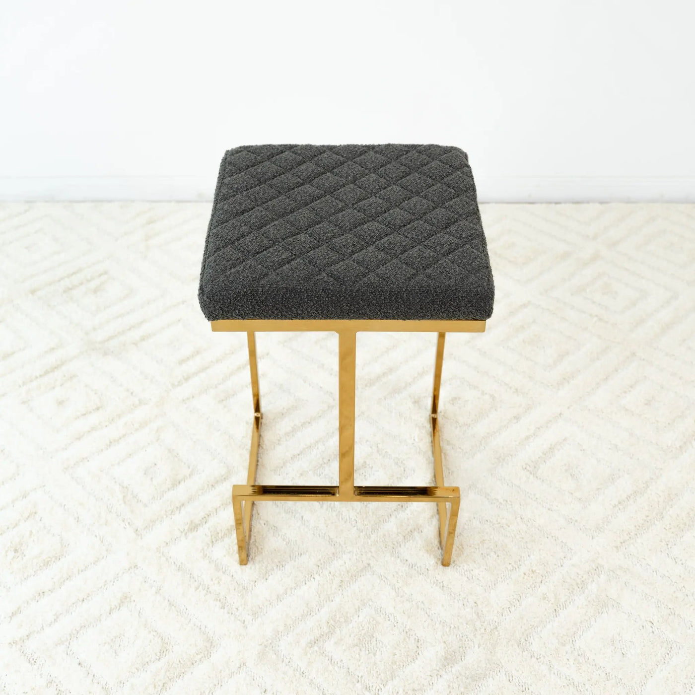 Joel - Mid Century Modern Luxury Upholstered Stool by HouseOfZazla