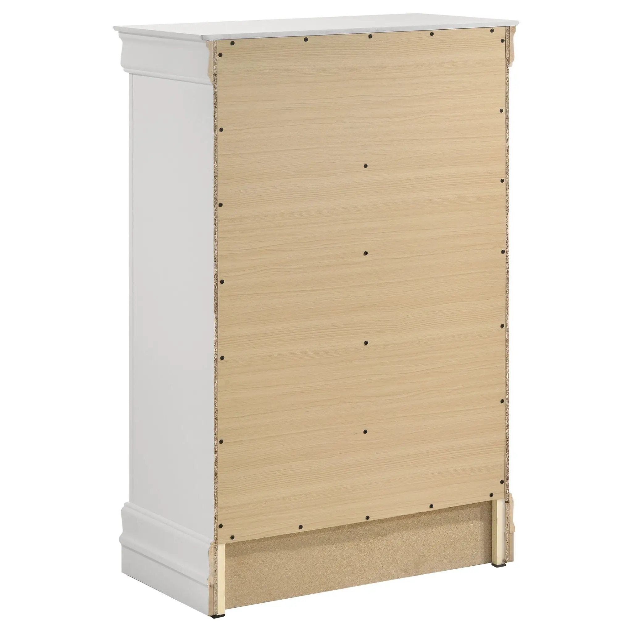 Louis Philippe 5-drawer Bedroom Chest White by Unique Piece Furniture