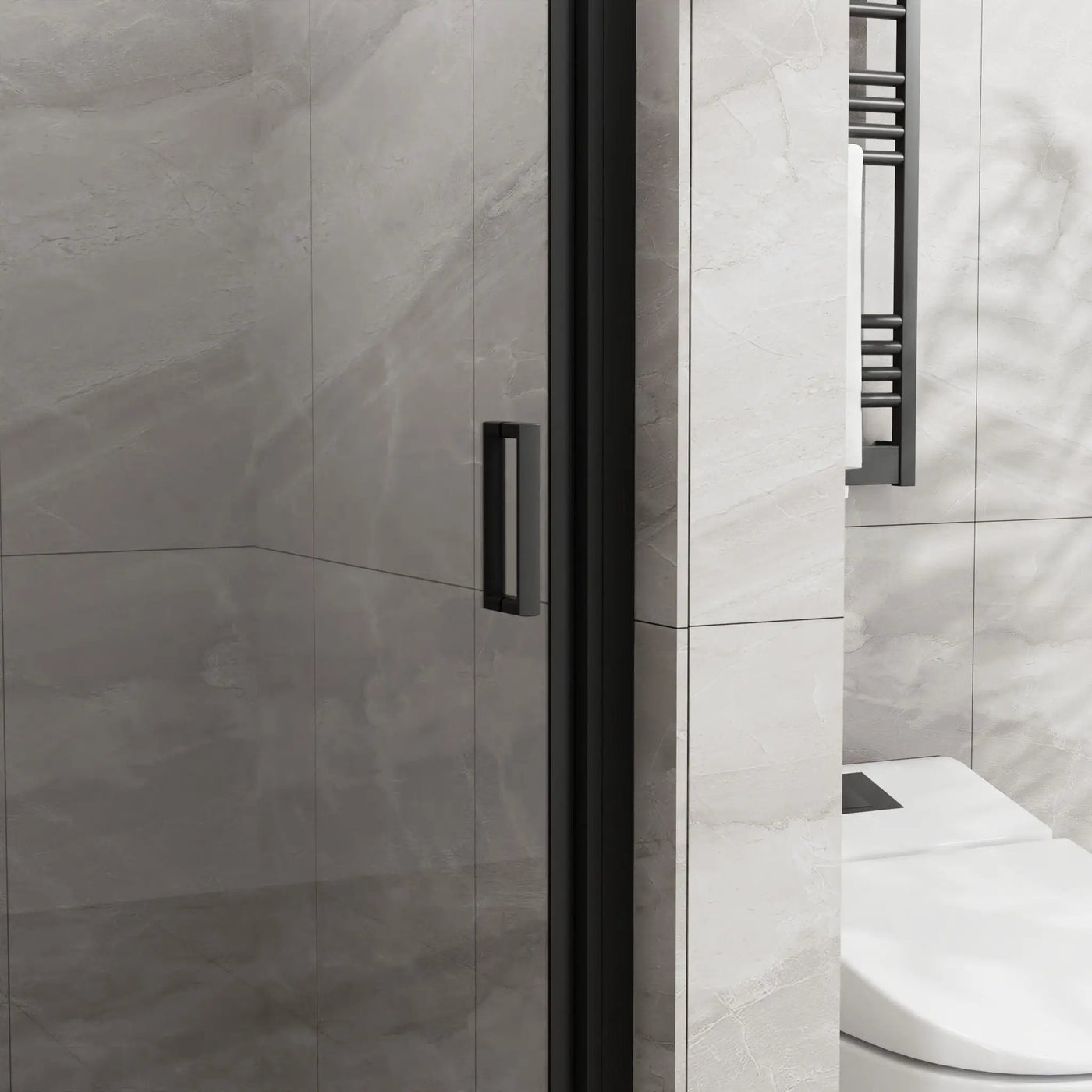 Pivot Shower Door, Tempered Glass, Semi Frameless by HouseOfZazla