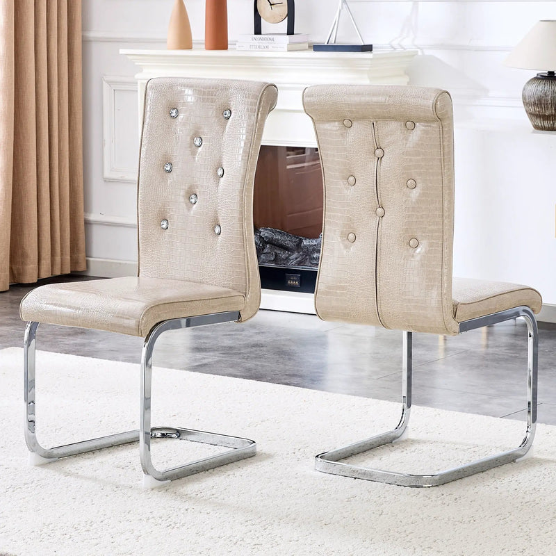 Elegant Design Upholstered Dining Chairs by Unique Piece Furniture