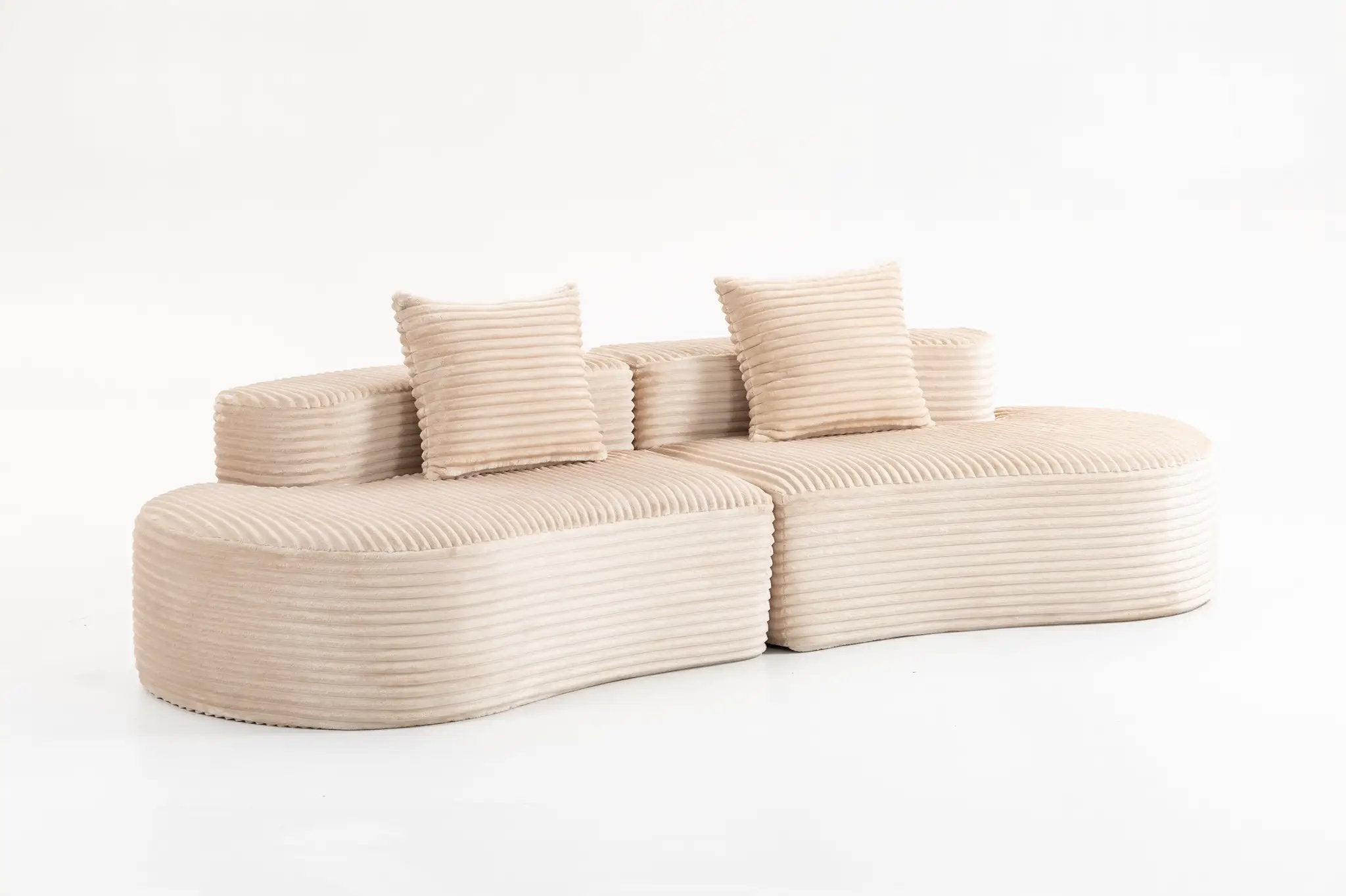 110.24" Fully Compressed Sofa with 2 Lumbar Pillows by HouseOfZazla