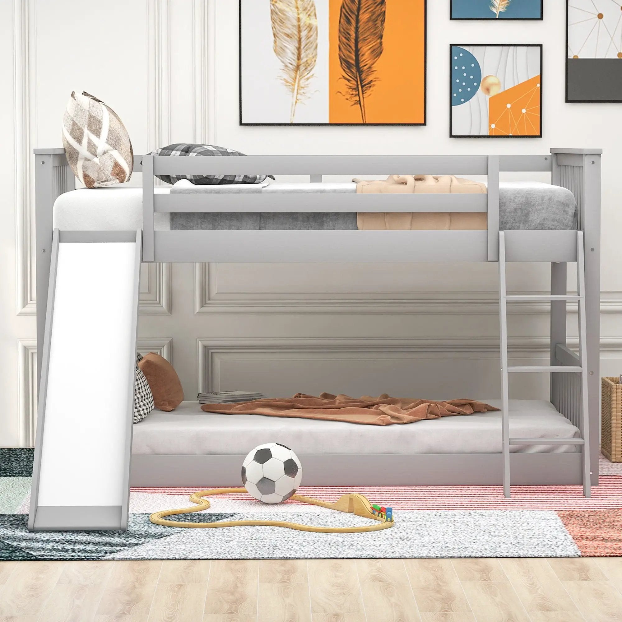 Bunk Bed & Convertible Slide And Ladder by Unique Piece Furniture