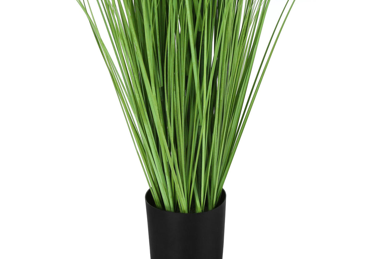 47" Tall Artificial Grass Tree with Realistic Foliage - Black Pot, photo 2 of 4