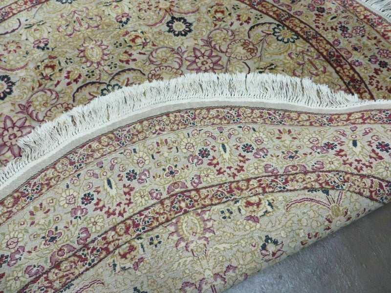 6' Handmade Fine Indian Wool Rug Carpet Round Silk Accent Beauty by Jewel Rugs