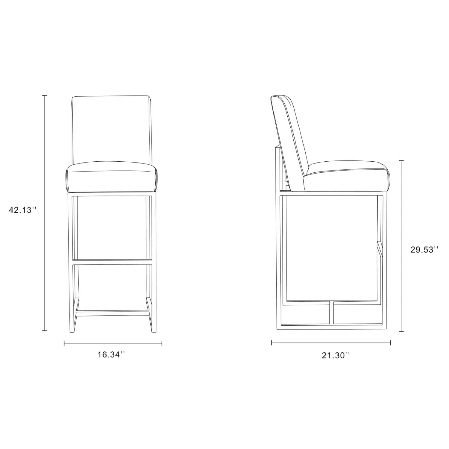 Element - Barstool - White by HouseOfZazla