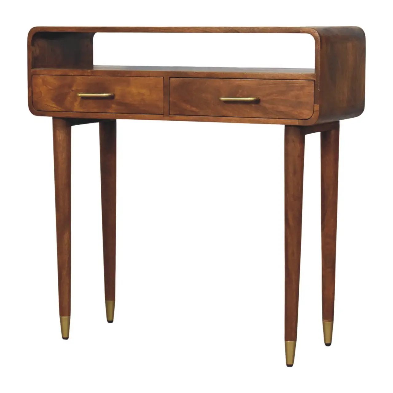 Solid Wood Valenza Curved Console Table by HouseOfZazla