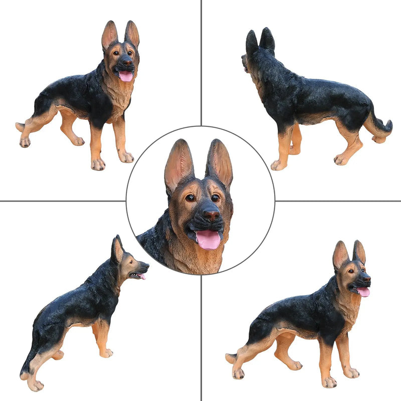 Outdoor German Shepherd Dog Statue Greeter Garden Decor by HouseOfZazla