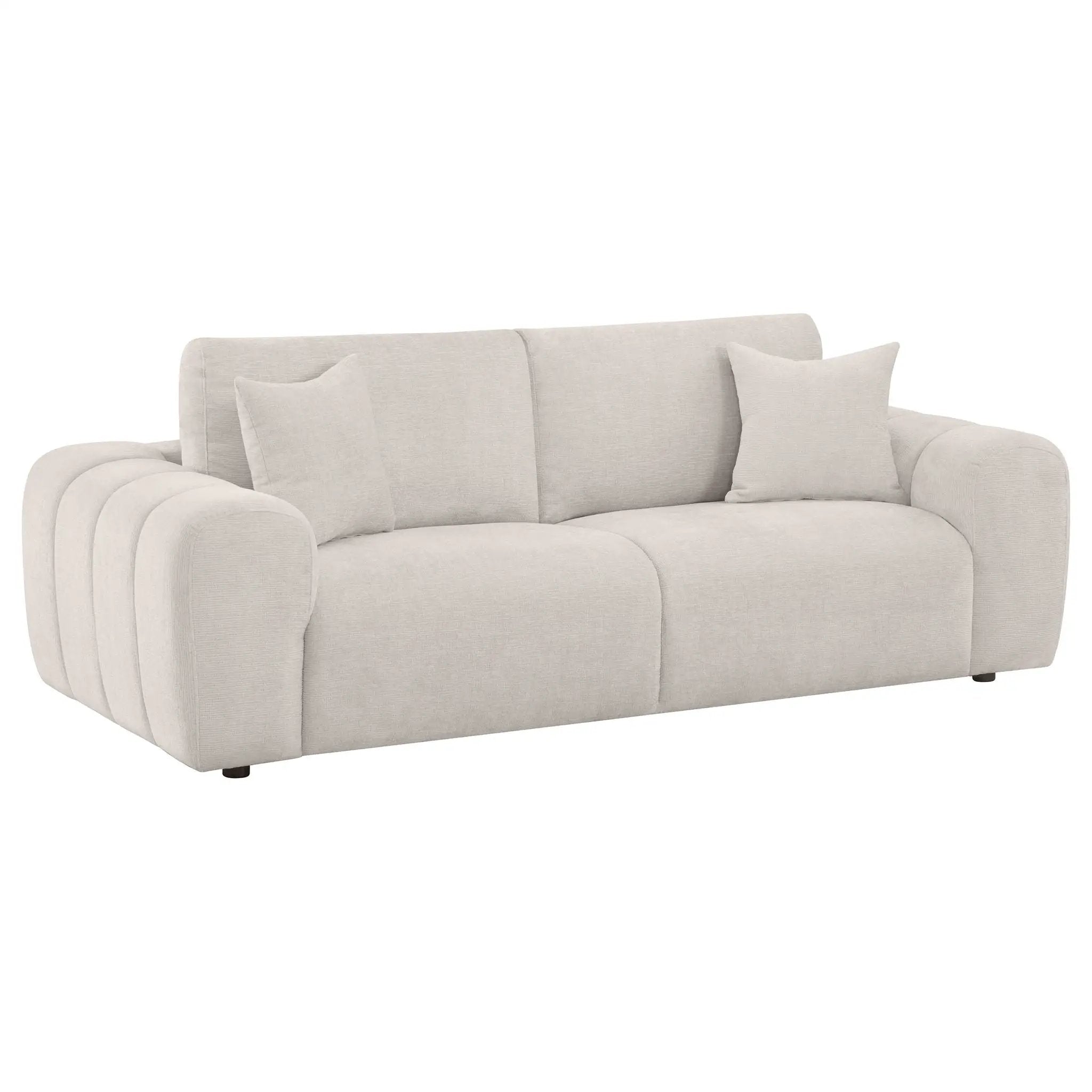 Burnett 4-piece Chenille Upholstered Sofa Set Ivory by Unique Piece Furniture