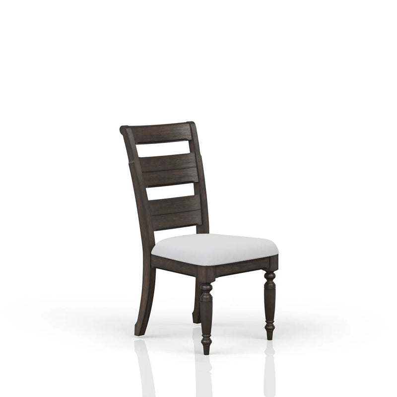 Upholstered Seat Ladderback Side Chair (Set of 2) - Coffee by HouseOfZazla