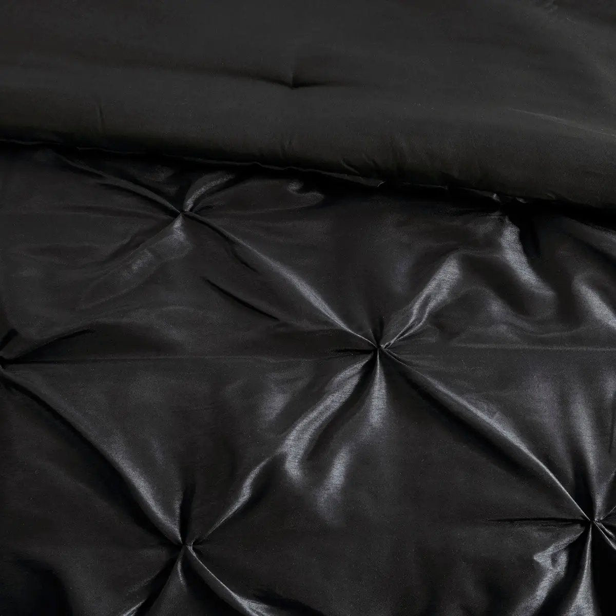 7 Piece Tufted Comforter Set Black California King by HouseOfZazla