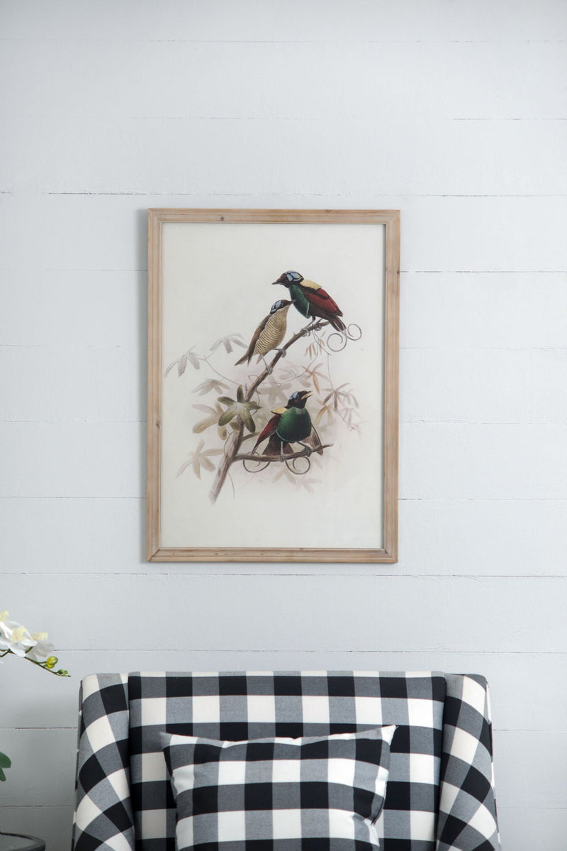 Bird Framed Print Set with Light Wood Frame - Multicolor, photo 4 of 13