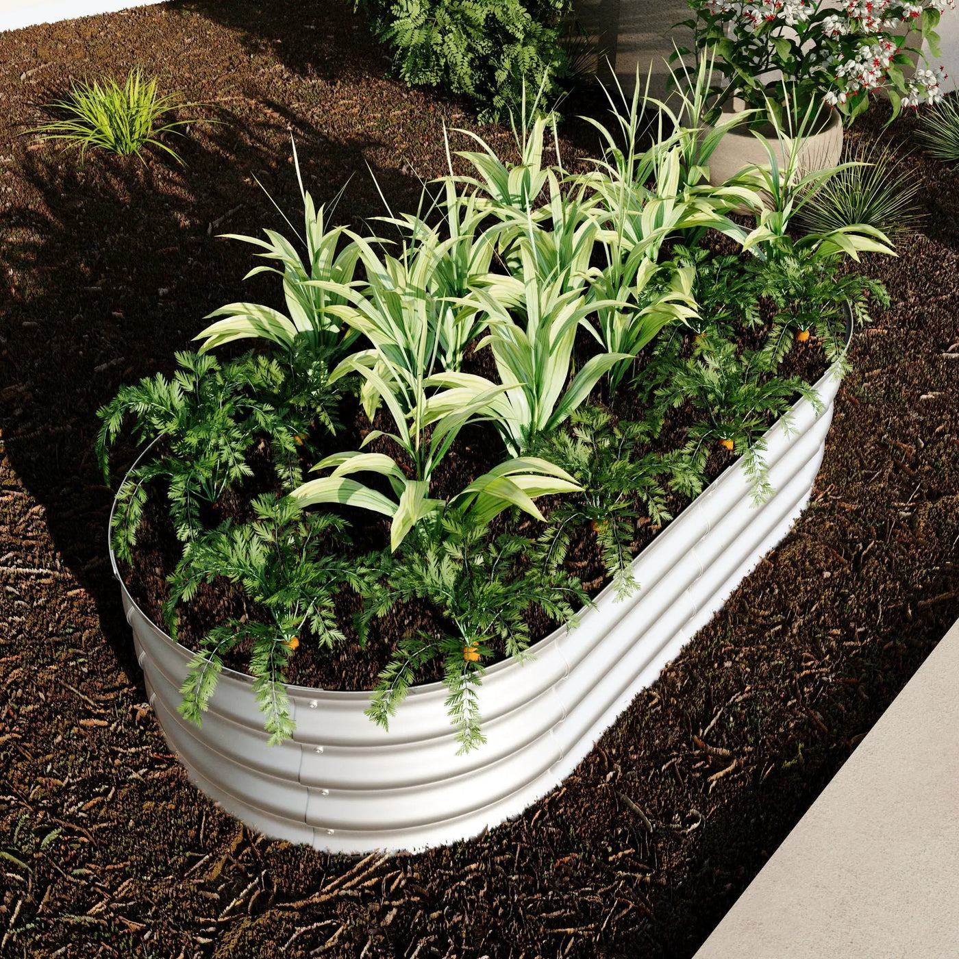 Heavy Duty Galvanized Raised Garden Bed Kit For Vegetables, Flowers & Herbs by HouseOfZazla