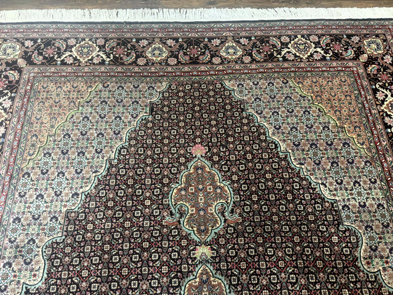Sino Persian Rug 6x9, Herati Very Fine 400 KPSI, Black by Jewel Rugs