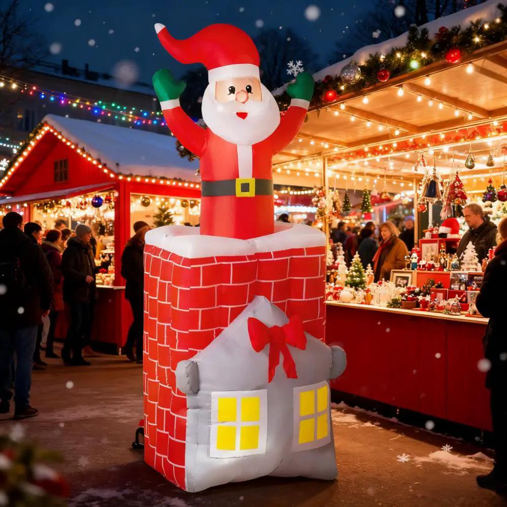 7FT Christmas Inflatable Santa Claus Figure by HouseOfZazla
