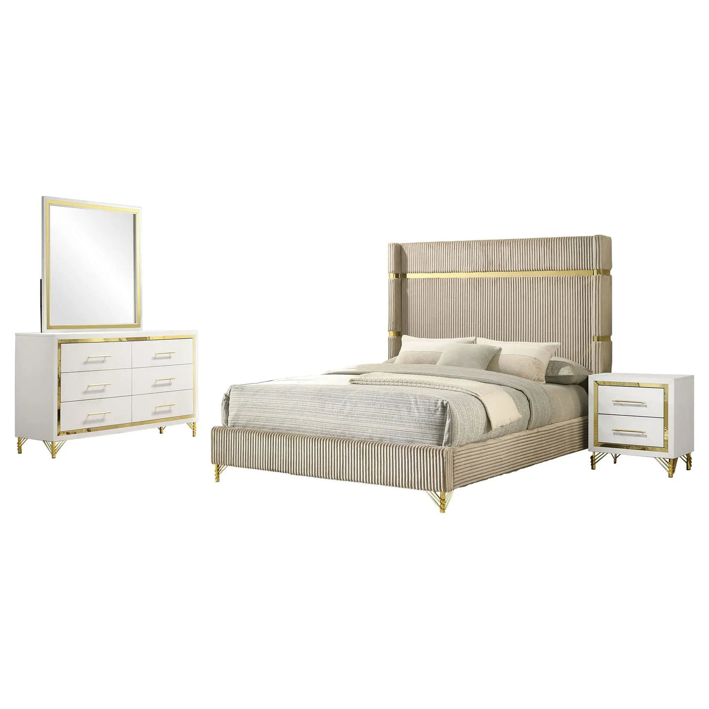 Malcolm - Bedroom Set With Wingback Design by HouseOfZazla