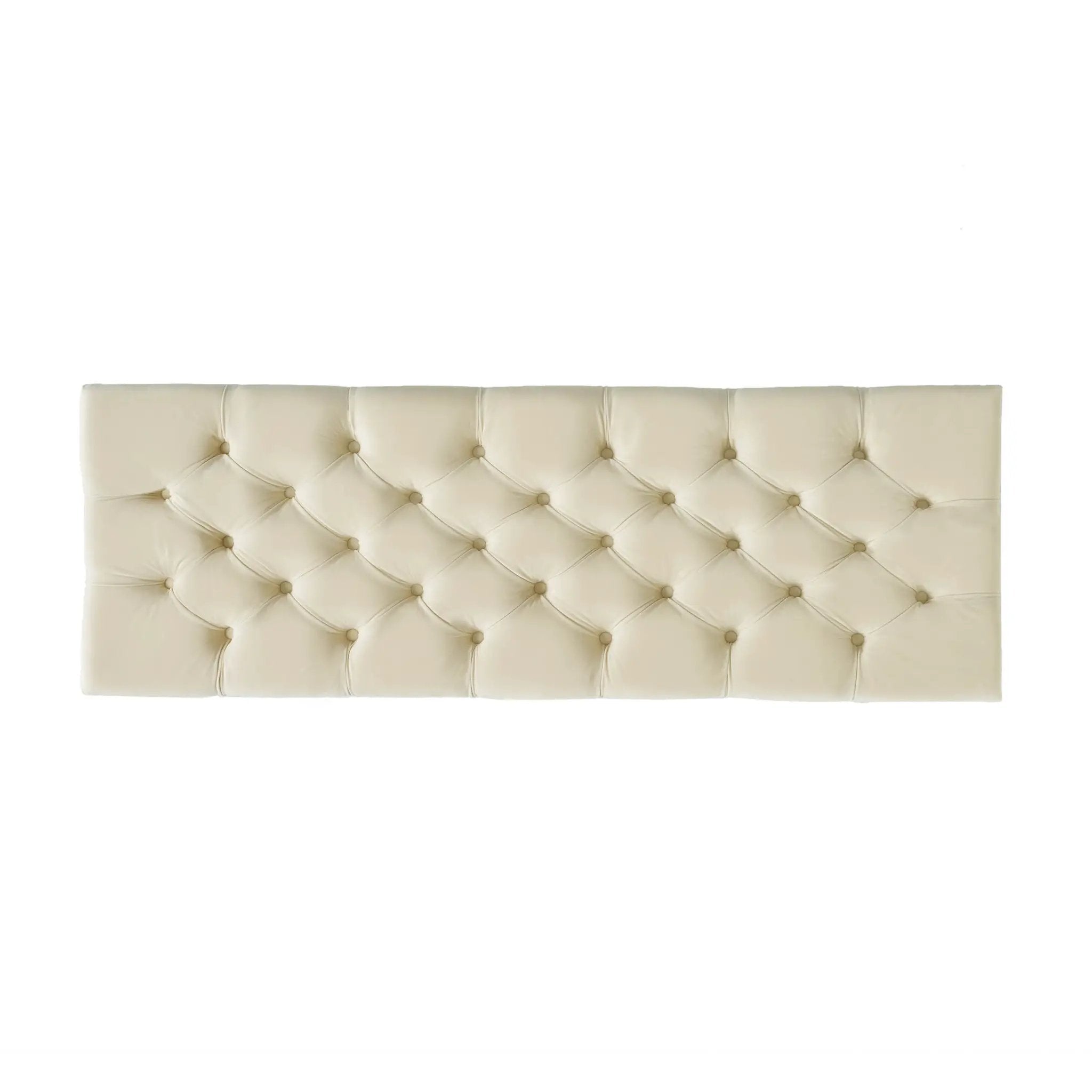 Button Tufted and Diamond Stitched Storage Ottoman by HouseOfZazla