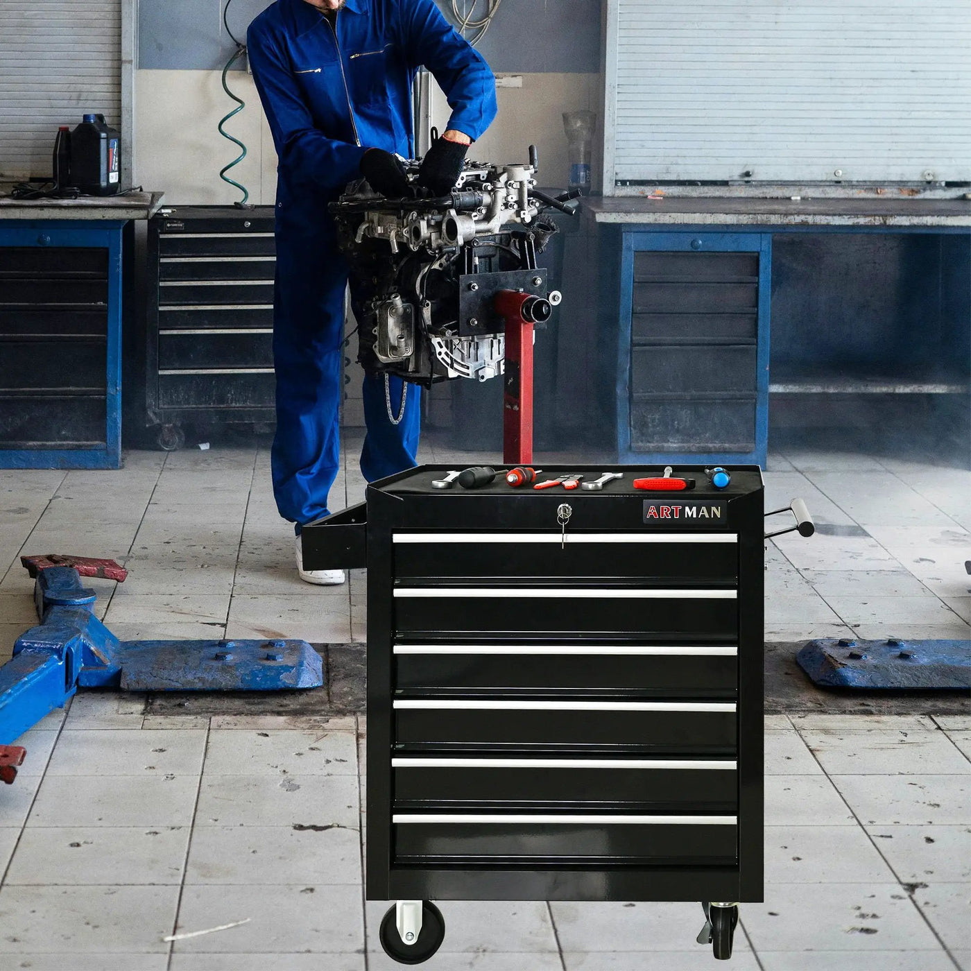 Multifunctional Tool Cart With Wheels And Drawers by HouseOfZazla