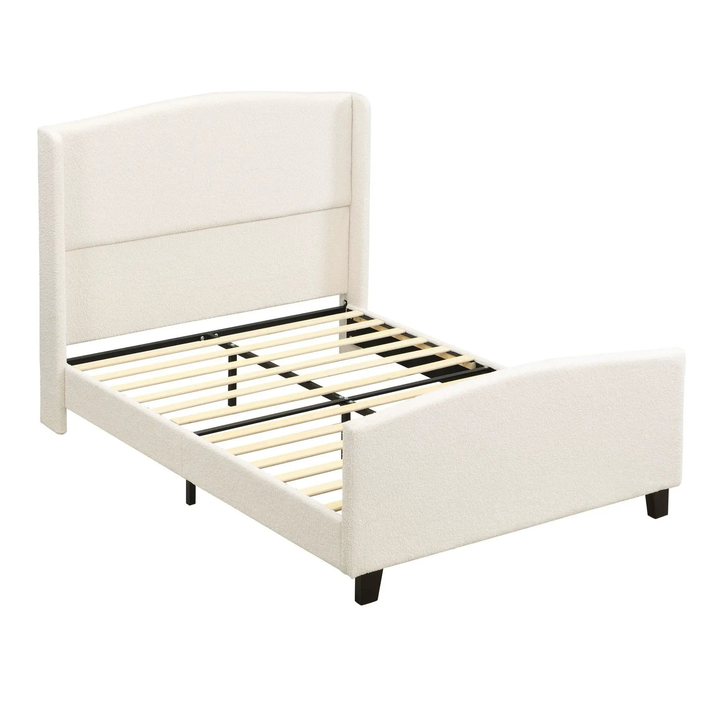 Platform Bed Frame With Tall Headboard And High Footboard by HouseOfZazla