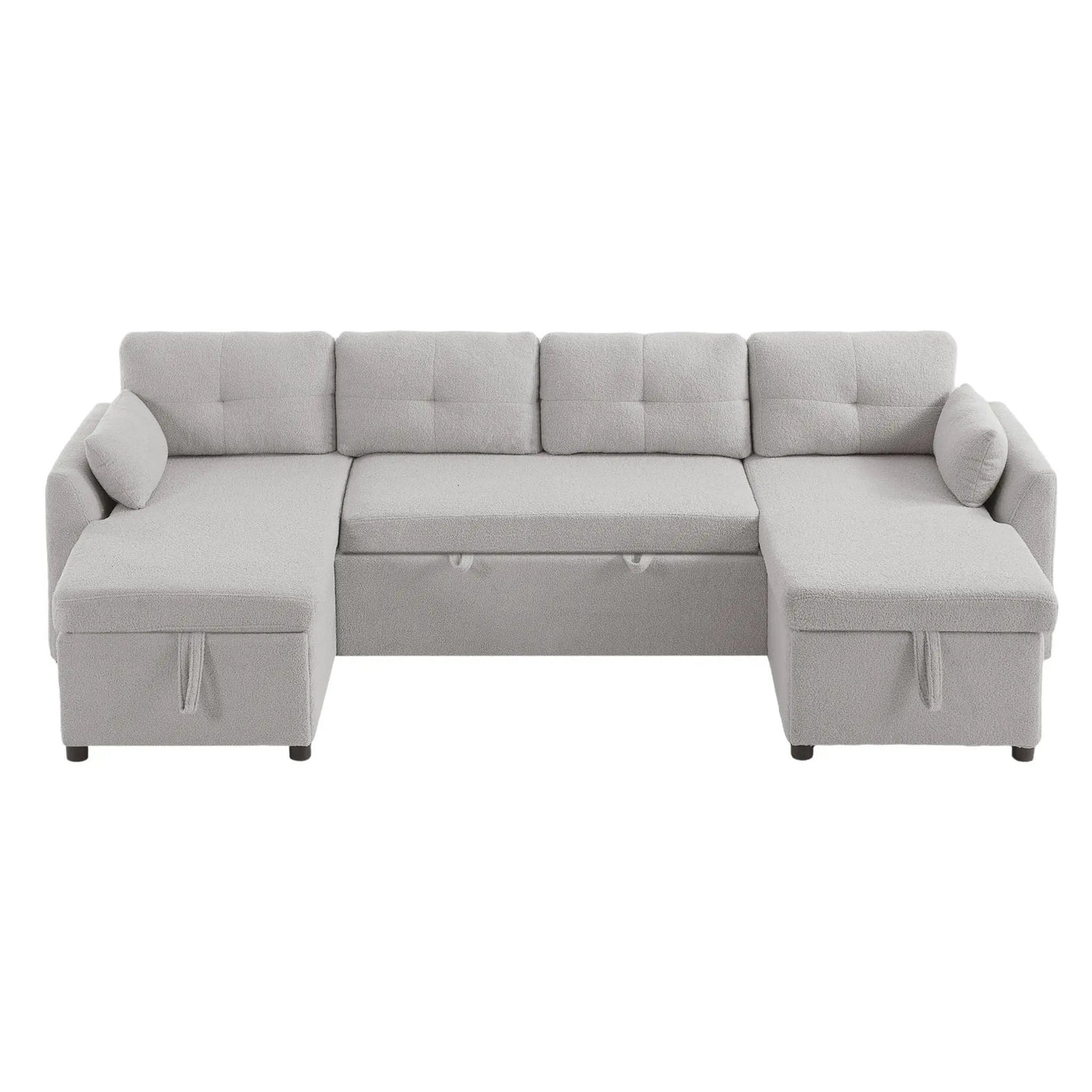 U-Shaped Sectional Sofa Bed With Storage And USB Ports by Unique Piece Furniture