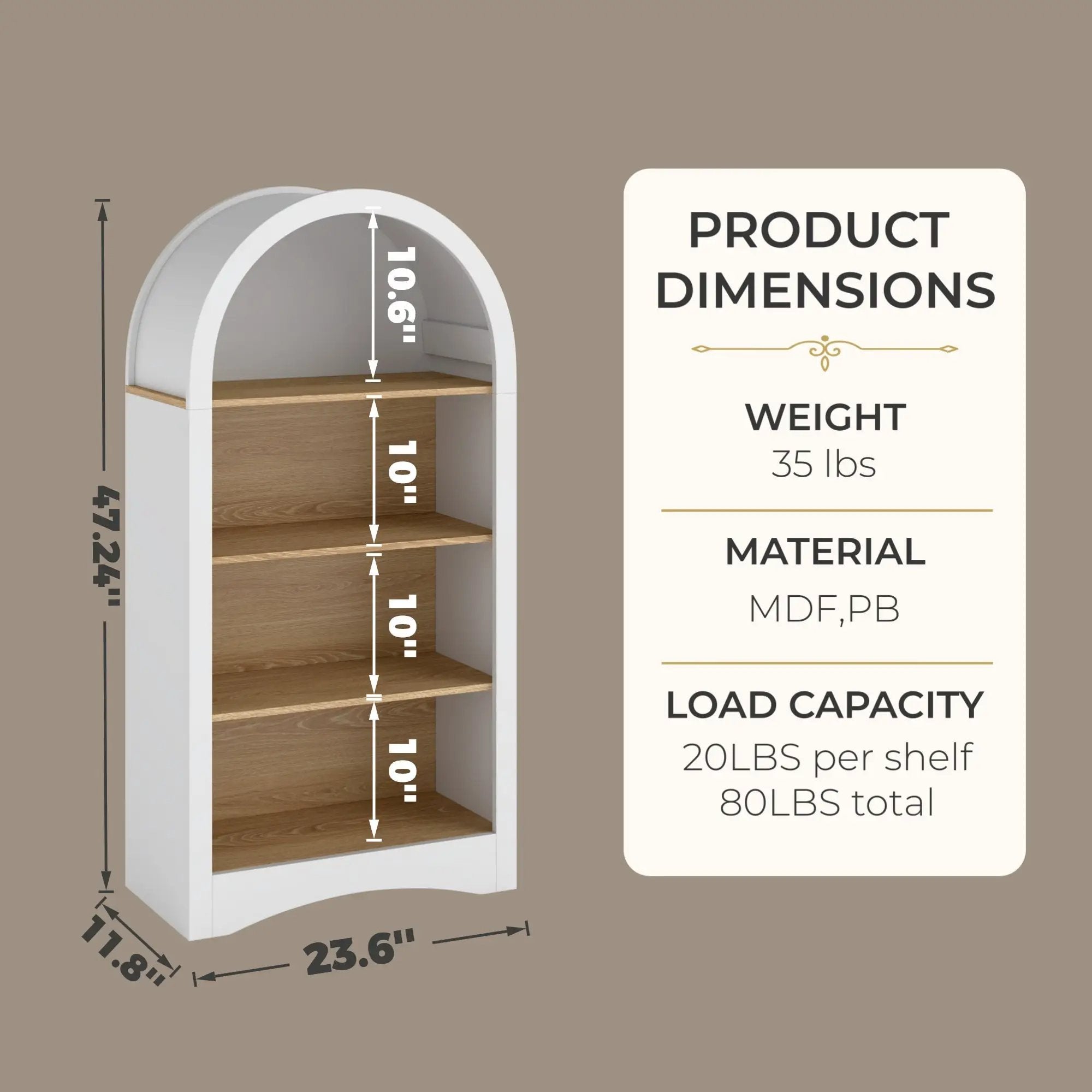 47" Freestanding Display Rack with Woodgrain Shelves by HouseOfZazla
