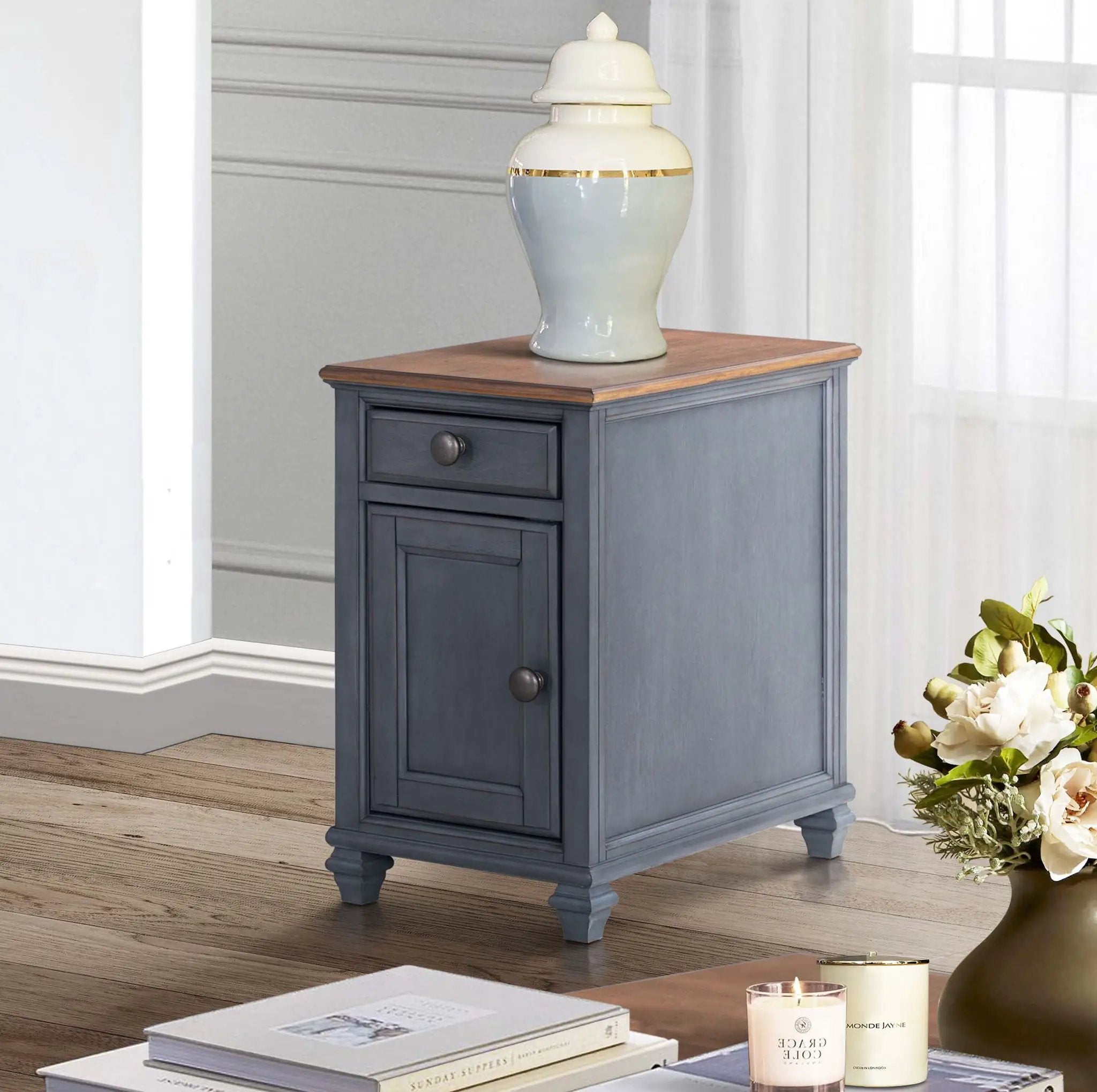 Americana - Chairside Table - Blue by HouseOfZazla