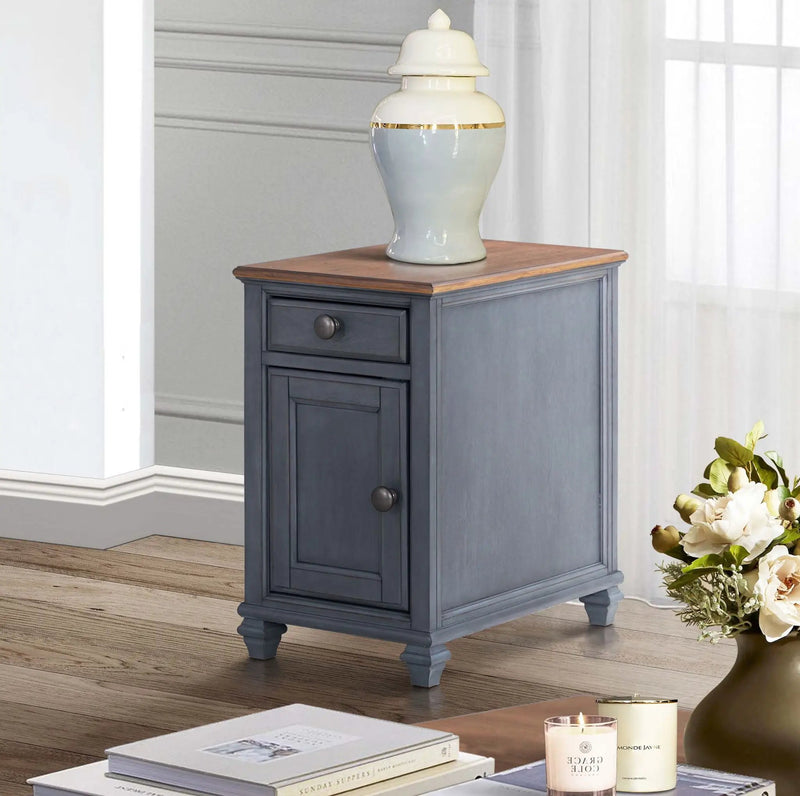 Americana - Chairside Table - Blue by HouseOfZazla