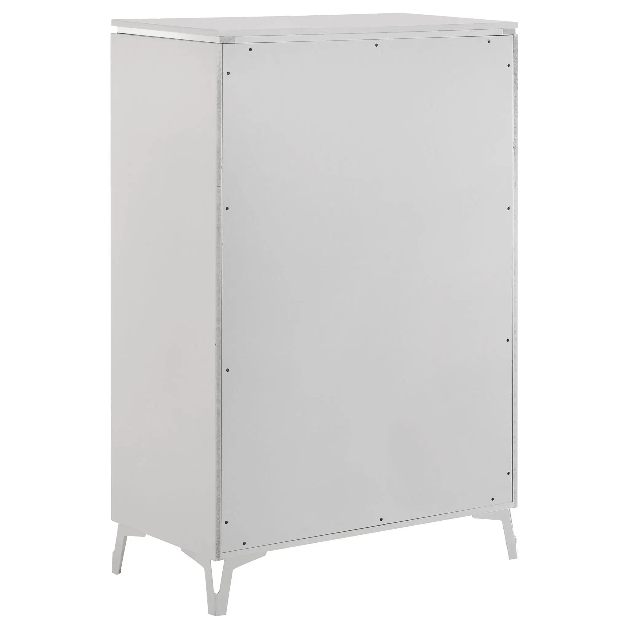 Cassia 5-drawer Bedroom Chest of Drawers White High Gloss by Unique Piece Furniture