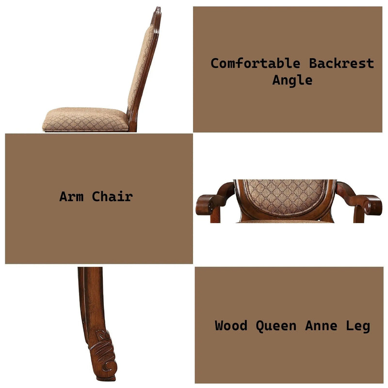 Chateau De Ville - Arm Chair (Set of 2) - Cherry by HouseOfZazla