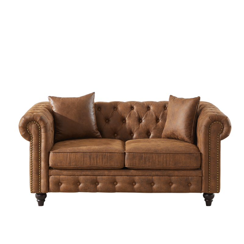 FX 63.5" Contemporary Design Chesterfield Sofa by HouseOfZazla