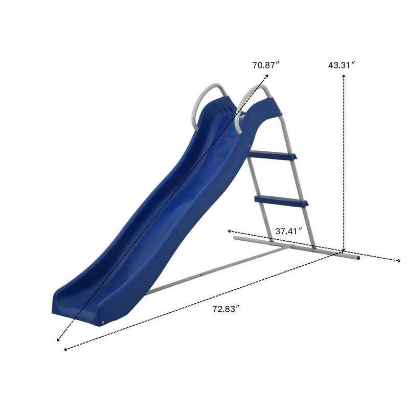 Xsl002 - Slide Indoor Freestanding Playground Equipment - Blue by HouseOfZazla