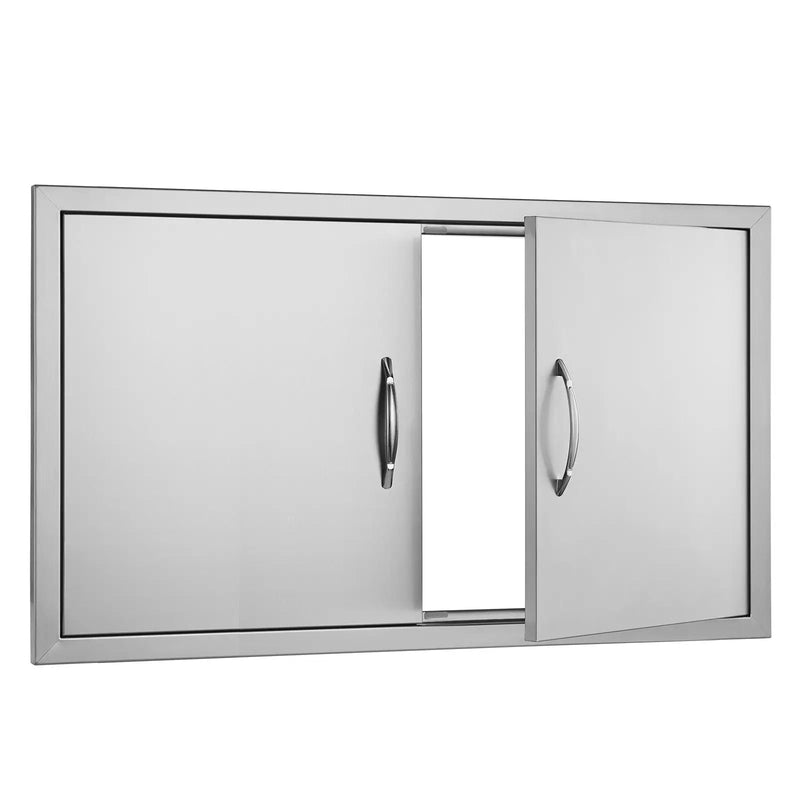 BBQ Access Door, 36W x 21H Inch Stainless Steel Outdoor Kitchen Door by HouseOfZazla