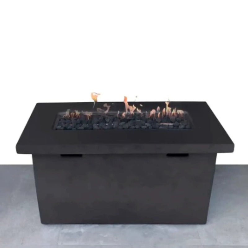 Reinforced Propane Outdoor Fire Pit Table Durable Construction - Charcoal by Unique Piece Furniture