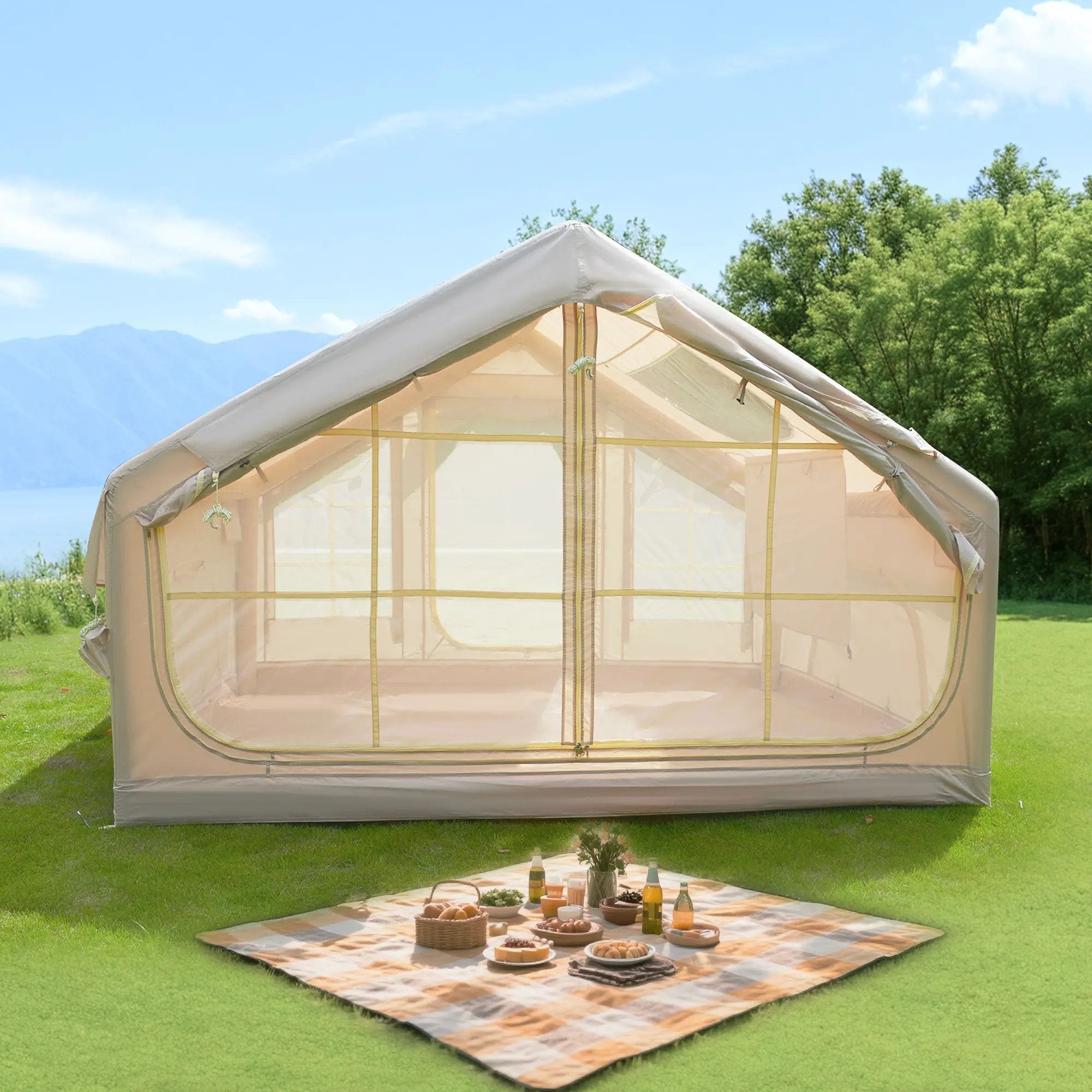 6.3m² Inflatable Camping Tent by HouseOfZazla