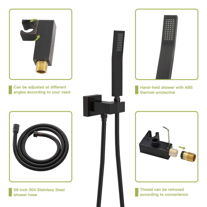 Dual Shower Head System With Ceiling Mount And Rough In Valve by HouseOfZazla