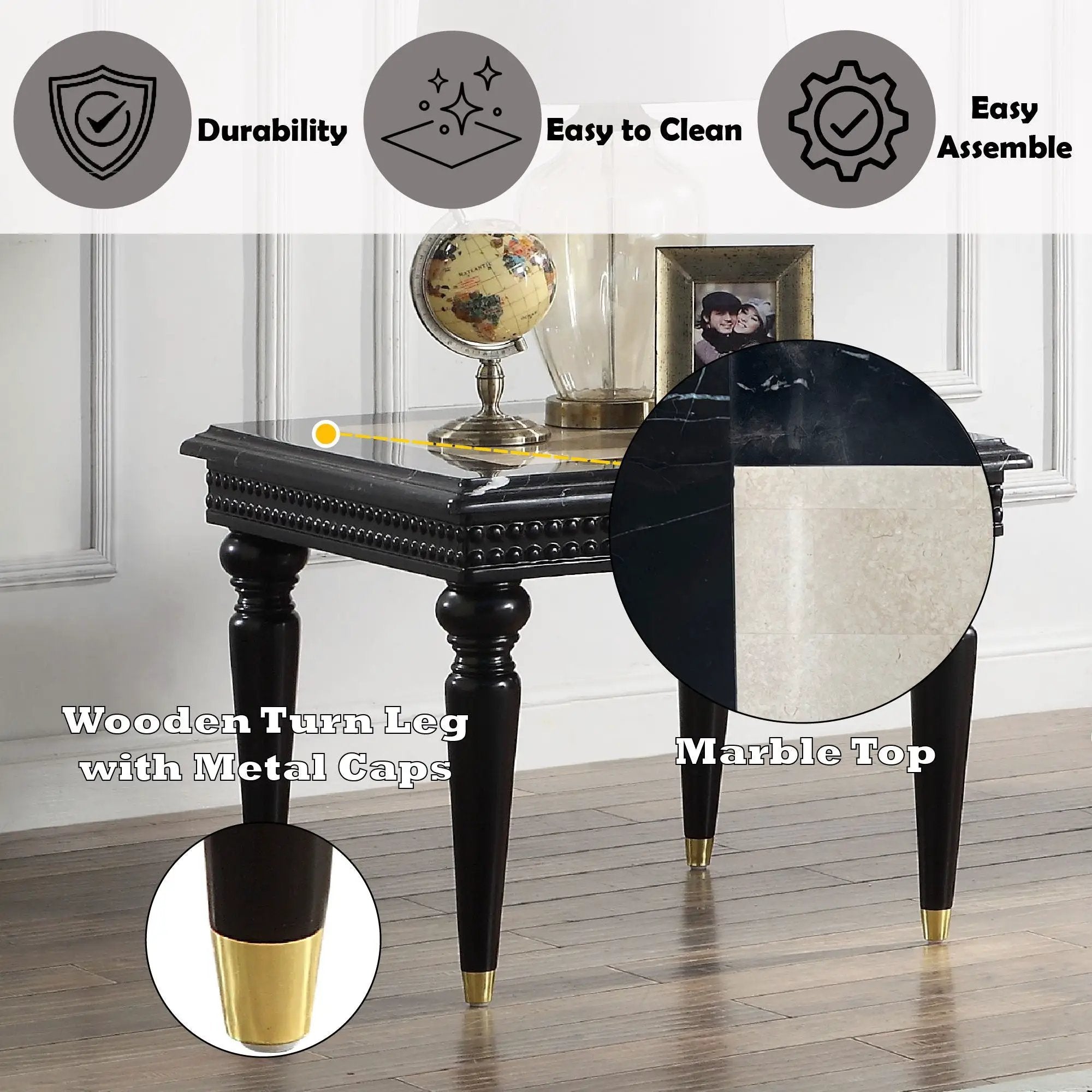Tayden - Table With Marble Top by Unique Piece Furniture