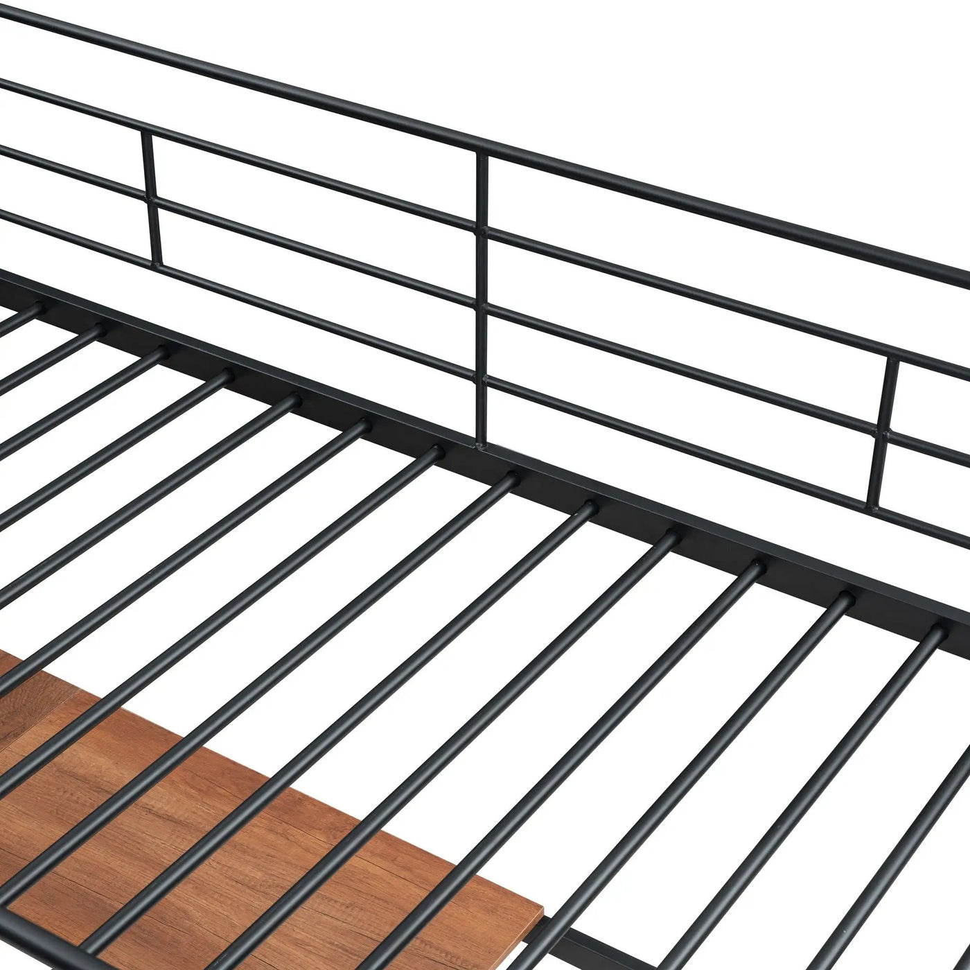 Loft Bed With Desk And Grid, Stylish Frame With Lateral Storage Ladder And Wardrobe by HouseOfZazla