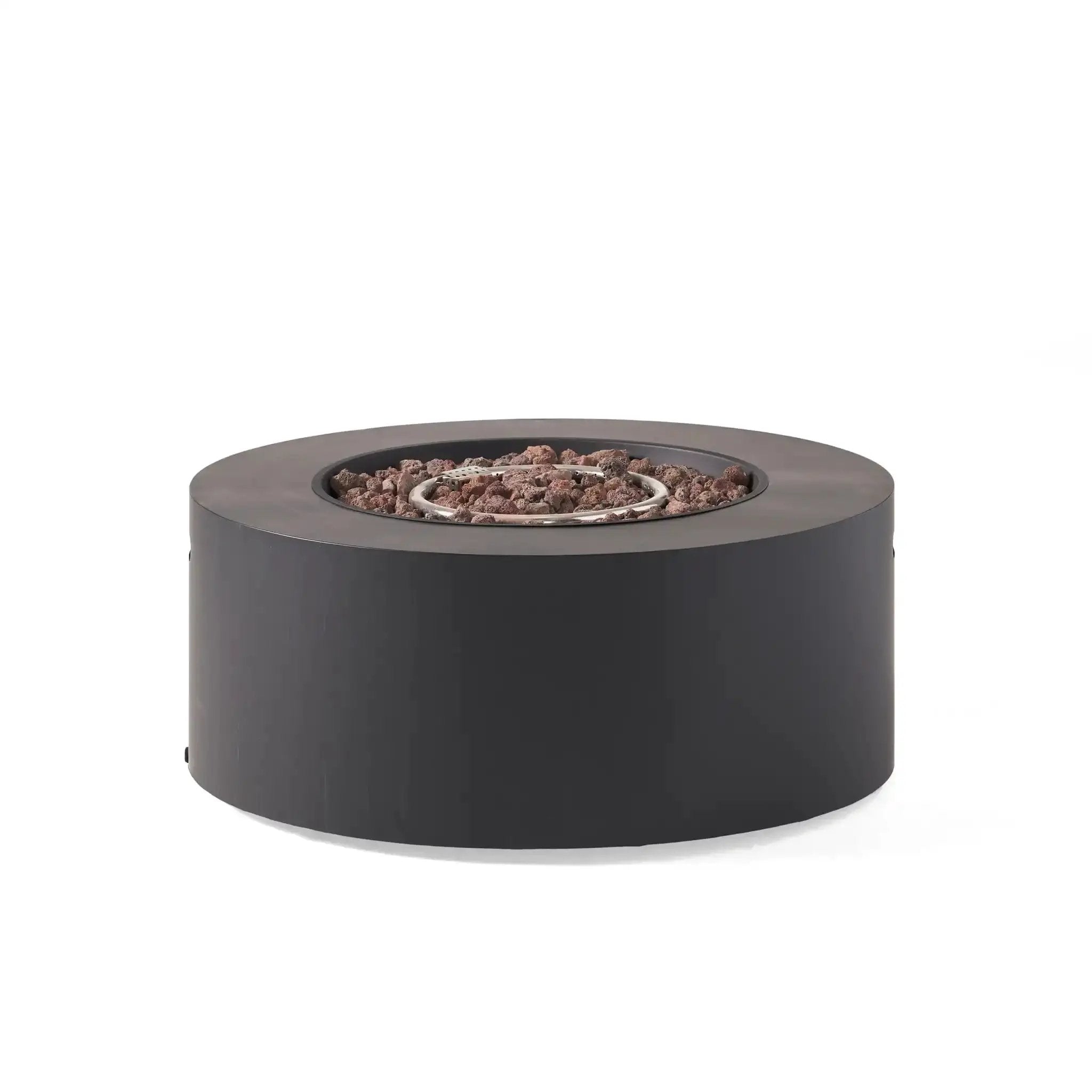 Round Iron Fire Pit With 40,000 Btu by HouseOfZazla
