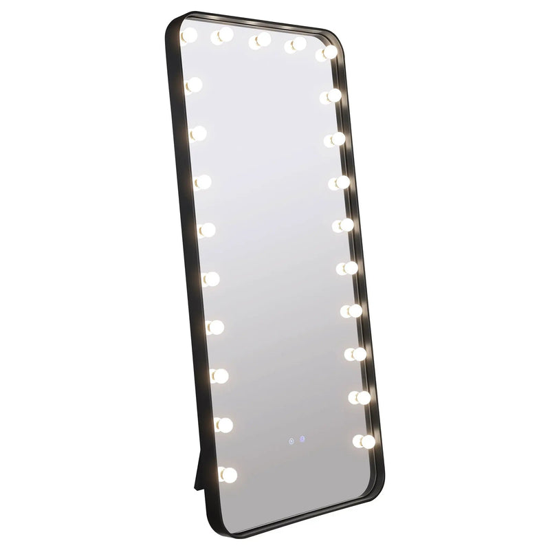 Canton 32 x 71 Inch LED Standing Mirror with Speakers Black by Unique Piece Furniture