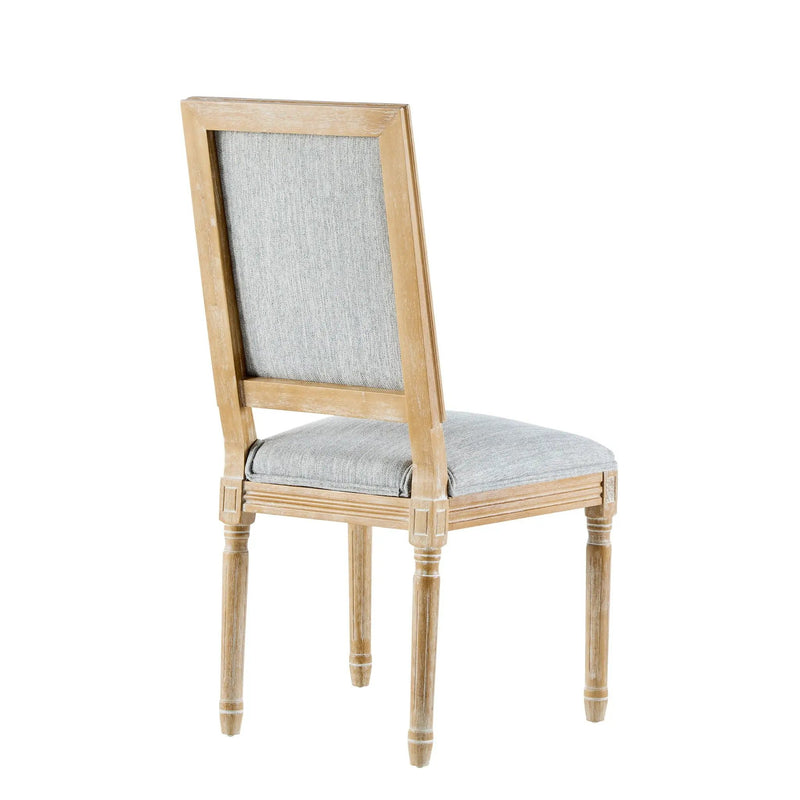 French Country Style Dining Chair With Upholstered Seating And Fluted Legs by HouseOfZazla