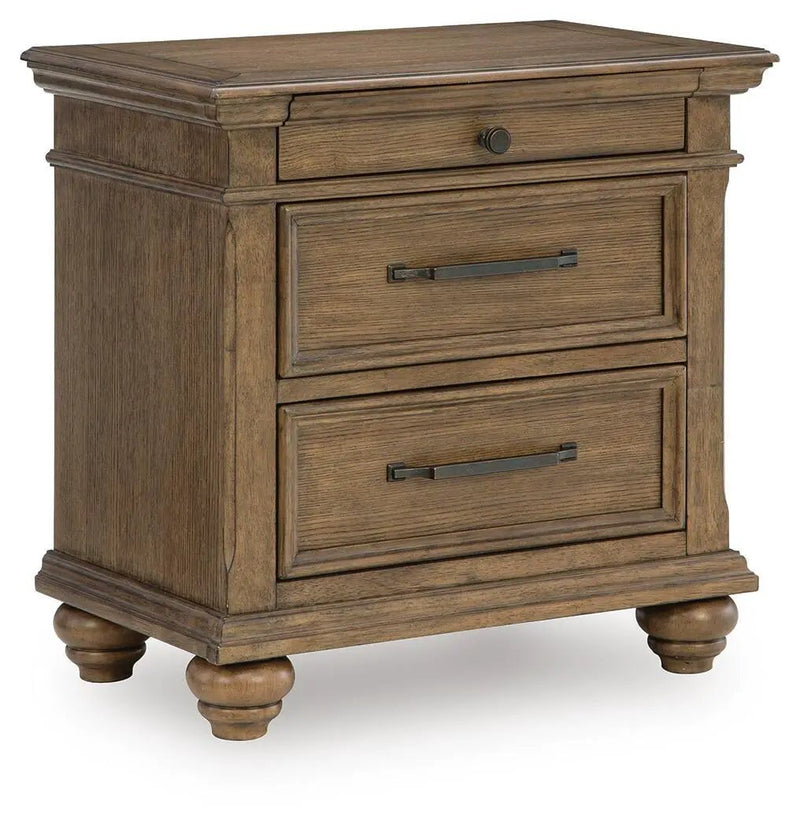 Karallin - Three Drawer Night Stand - Medium Brown by Unique Piece Furniture